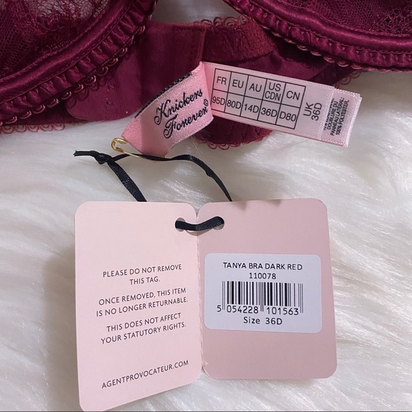 NWT Agent Provocateur Tanya Dark Red Bra - Picture 10 of 11